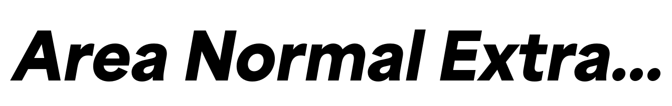 Area Normal Extrablack Italic